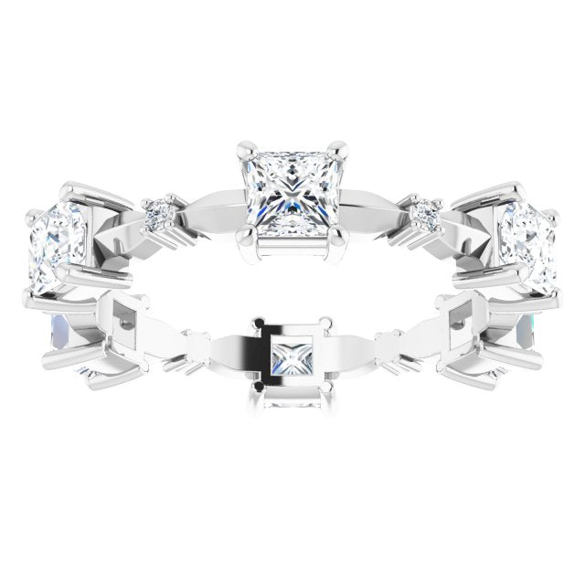 1.80 ct. Princess & Round Diamond Eternity Band-VIRABYANI